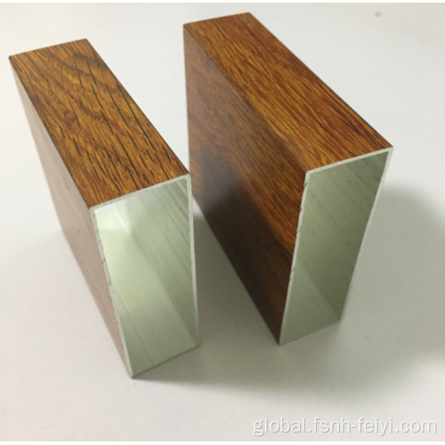 China Wood grain aluminum alloy square tube Factory